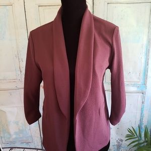 Maurices Wine colored open front blazer size Large